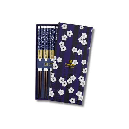 Japanse eetstokjes set Ume Wit