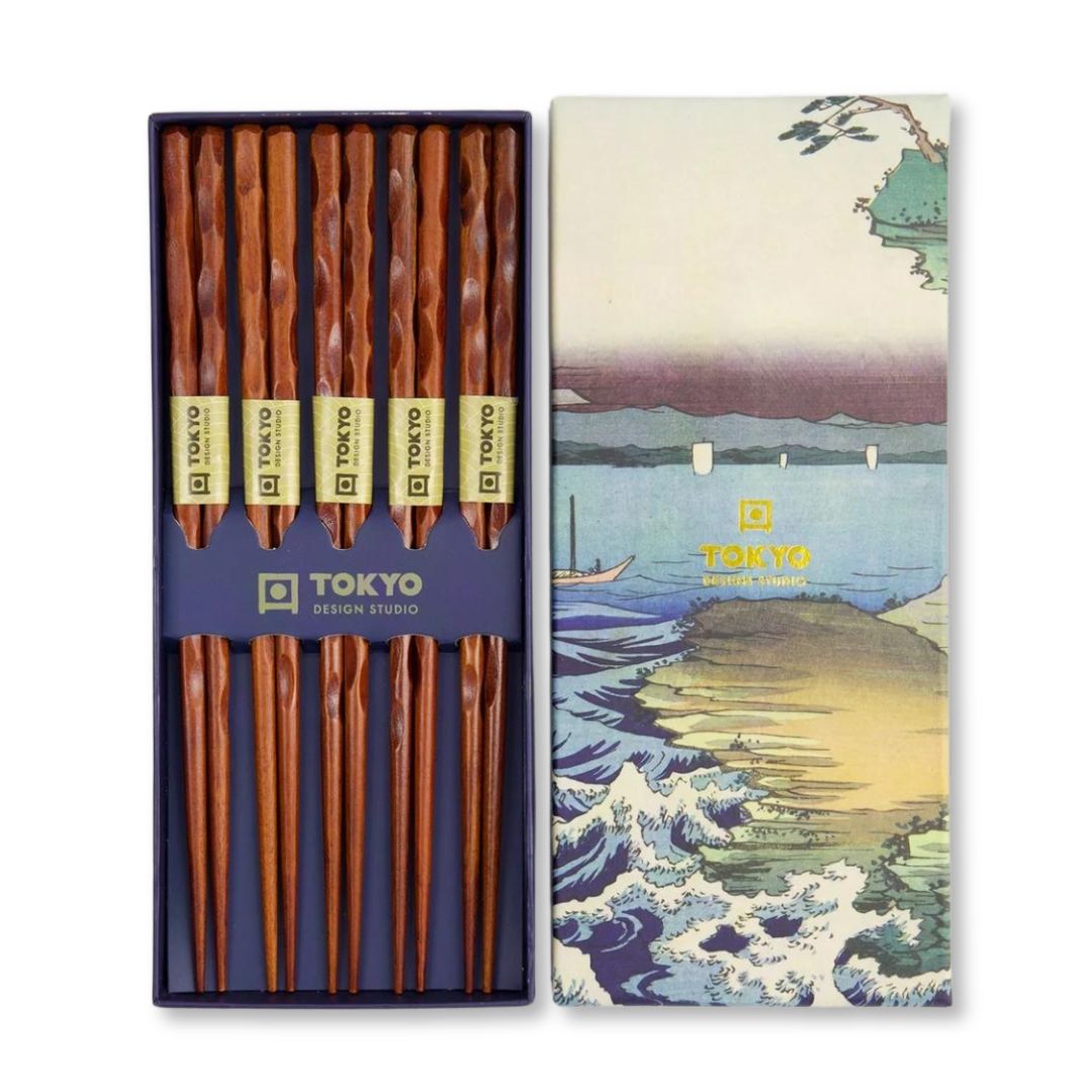 Japanse Eetstokjes Cadeau-set Bamboe Gedraaid