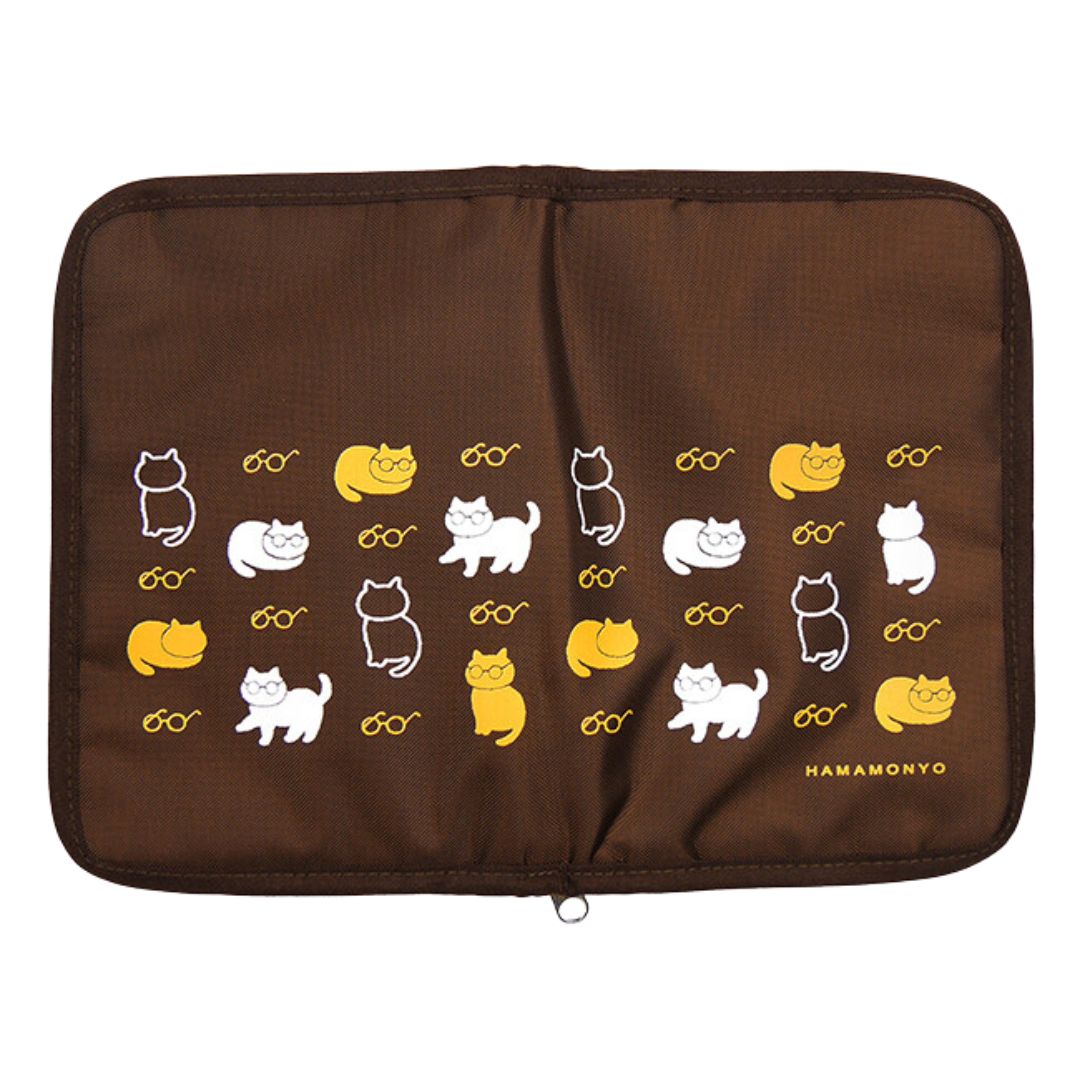 Praktische etui met ritsen en vakjes,  compact en stijlvol