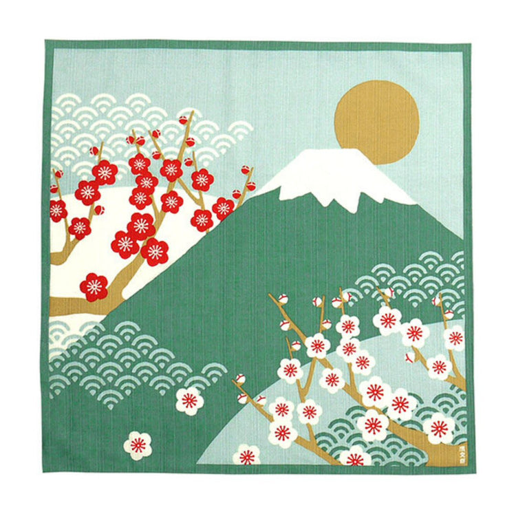 Furoshiki Japanse knoopdoek Fuji Groen 50cm