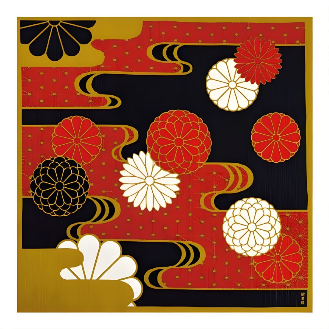 furoshiki met bloemmotief