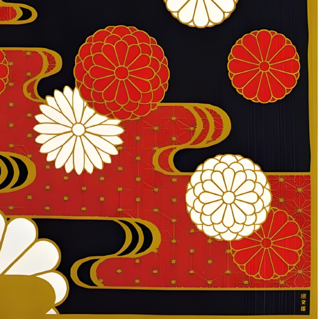 furoshiki met bloemmotief
