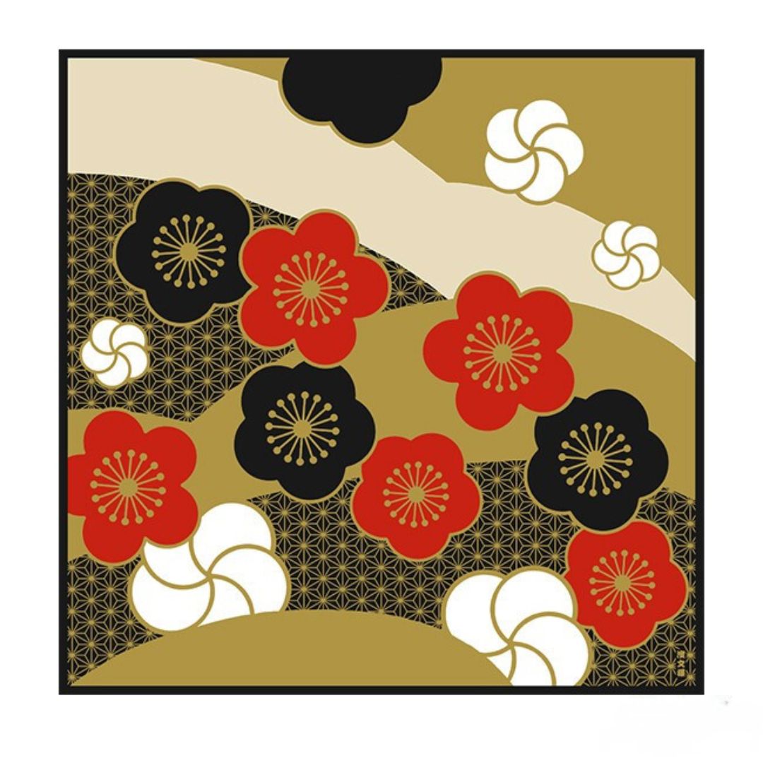 furoshiki met bloemmotief