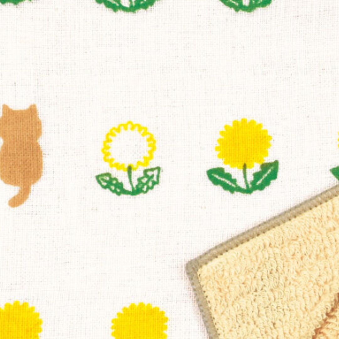 Hankachi Japans Handdoekje Dandelion Neko