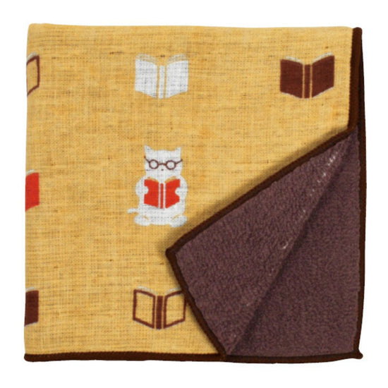Hankachi Japans handdoekje Reading Cat