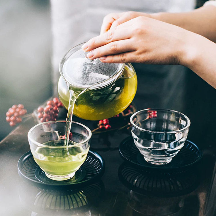 Japanse theeset van hittebestendig glas, ideaal voor twee personen