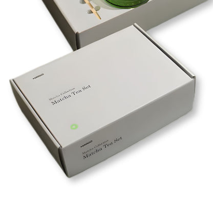 HARIO matcha thee set met glazen kom en bamboe klopper