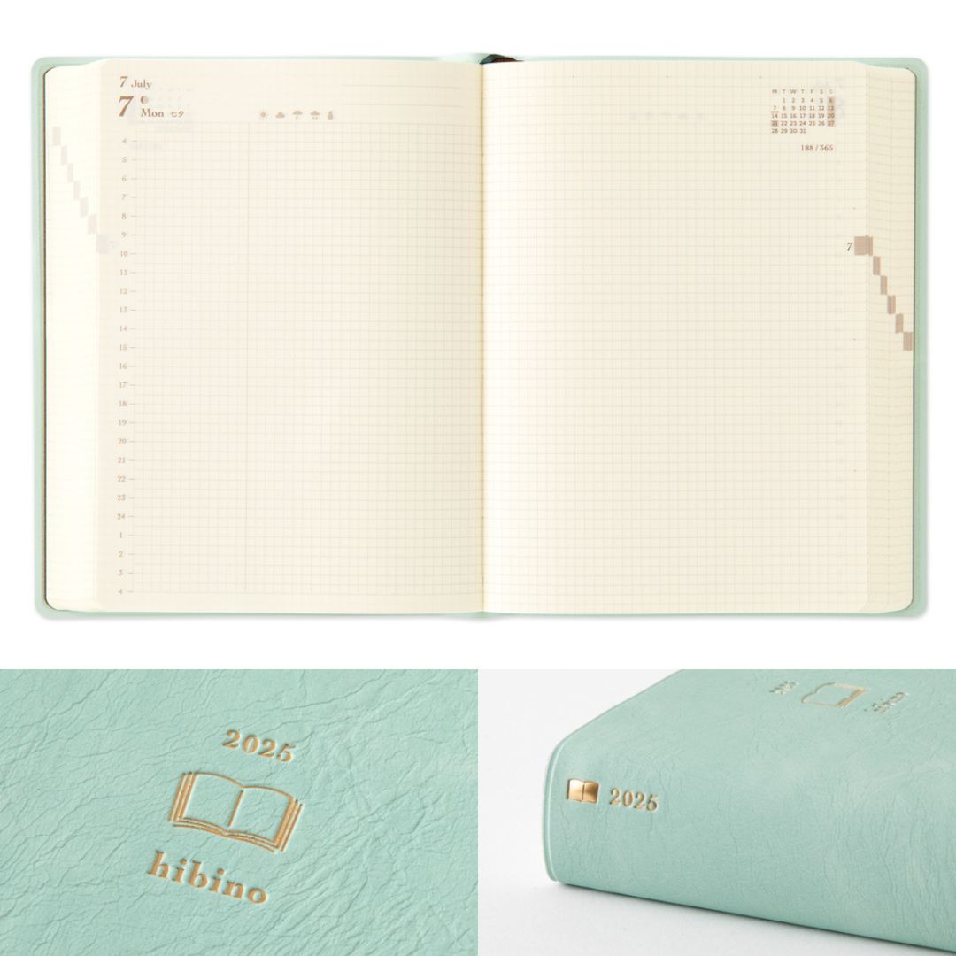 Midori Diary Hibino A6 Blauw/Groen