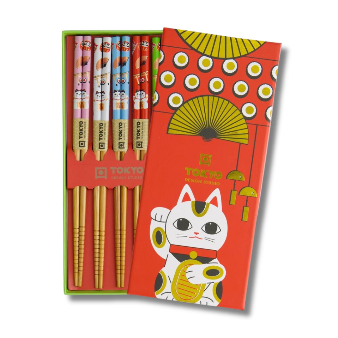 Japanse eetstokjes set Lucky Cat