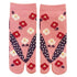 Japanse tabi sokken in roze met bloemetjes