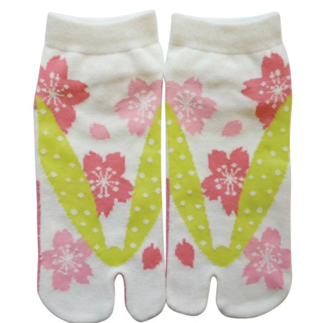 Japanse tabi sokken Sakura White mt 37-39