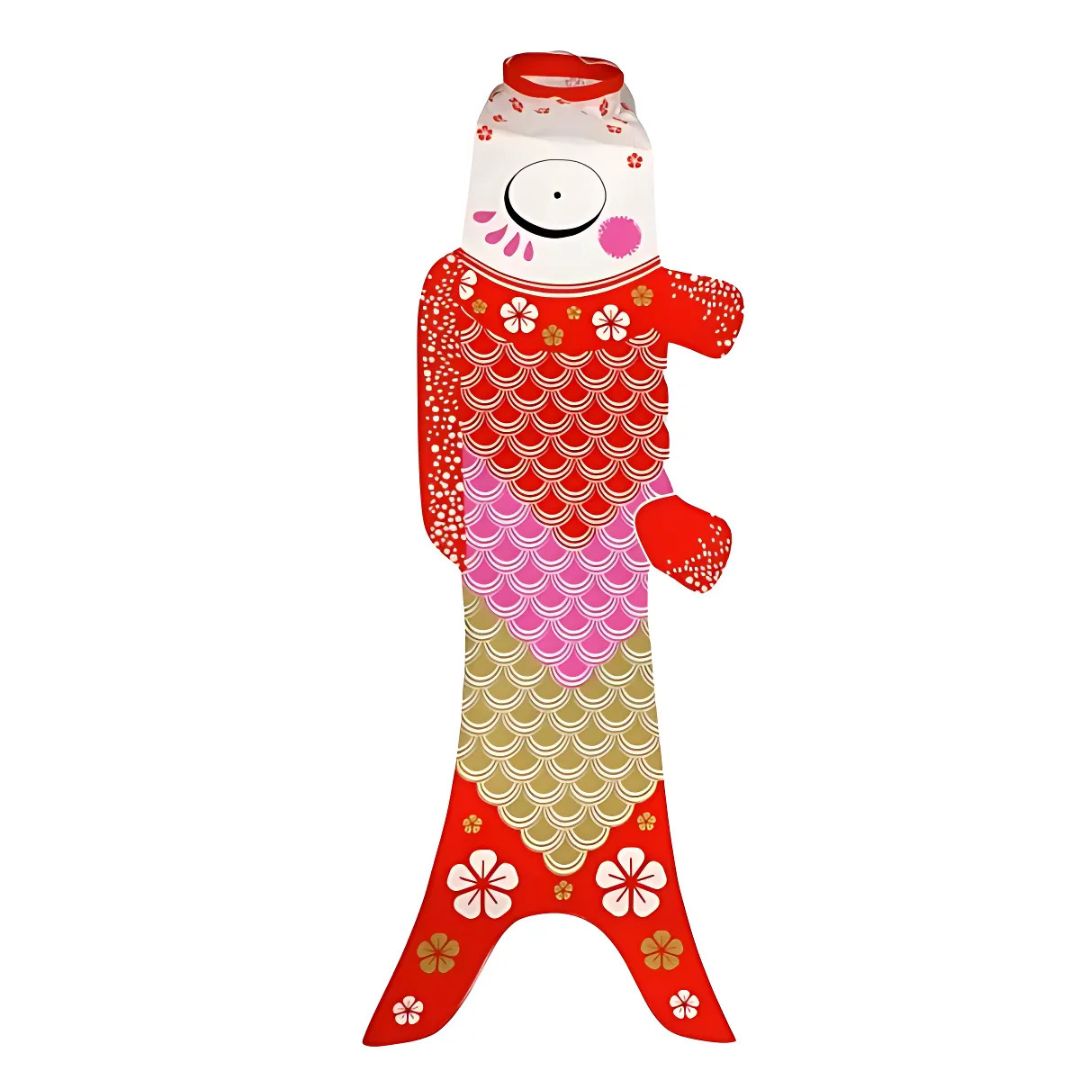 Koinobori karpervlag Golden Red 140cm