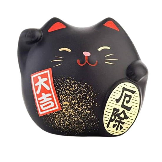 Maneki neko gelukskat zwart