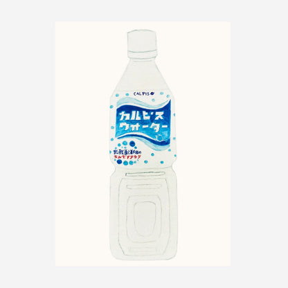 Japanse Wenskaart Calpico Bottle - Melina Pecharki
