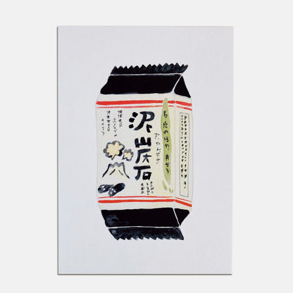 Japanse Wenskaart Charcoal Soap - Melina Pecharki
