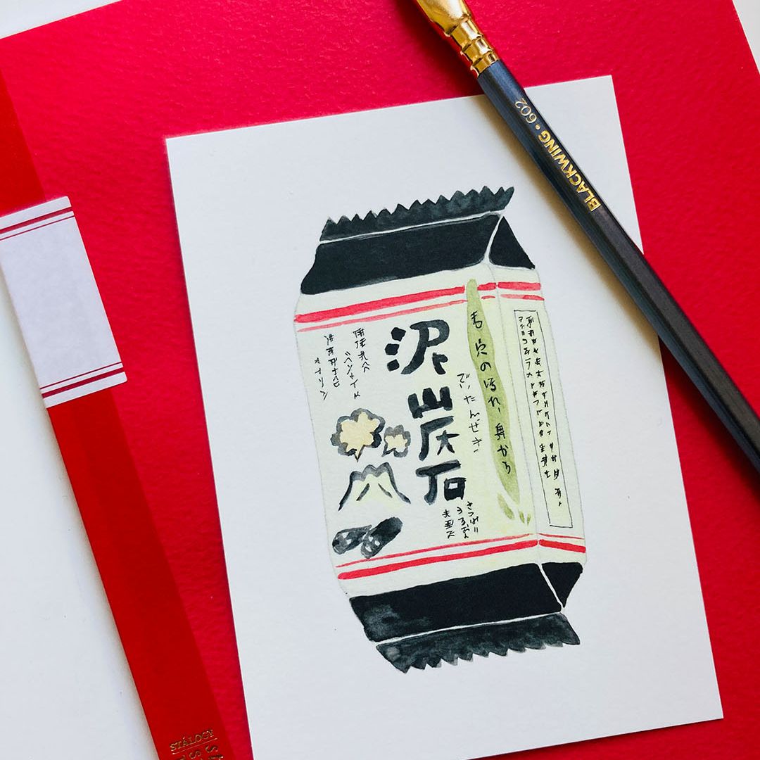 Japanse Wenskaart Charcoal Soap - Melina Pecharki