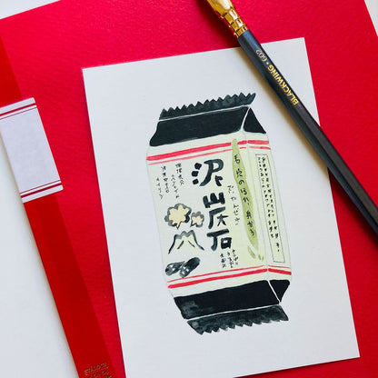 Japanse Wenskaart Charcoal Soap - Melina Pecharki