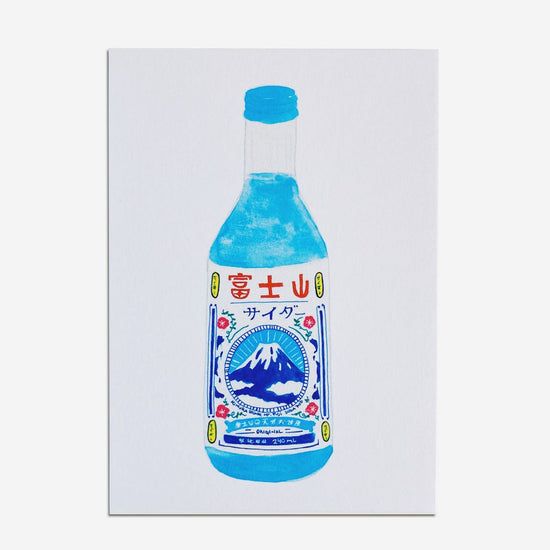 Japanse Wenskaart Soda Pop Fuji - Melina Pecharki
