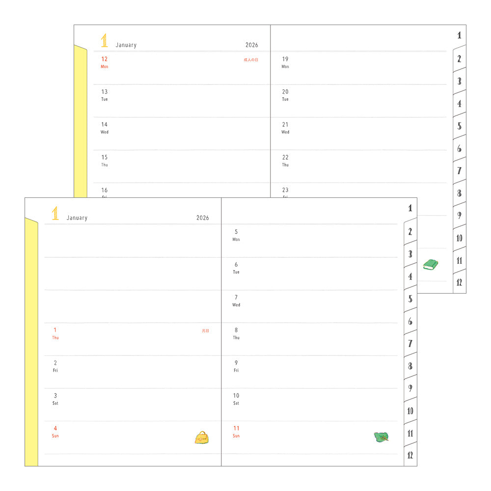 Midori Pocket Diary 2026 A6 Dog