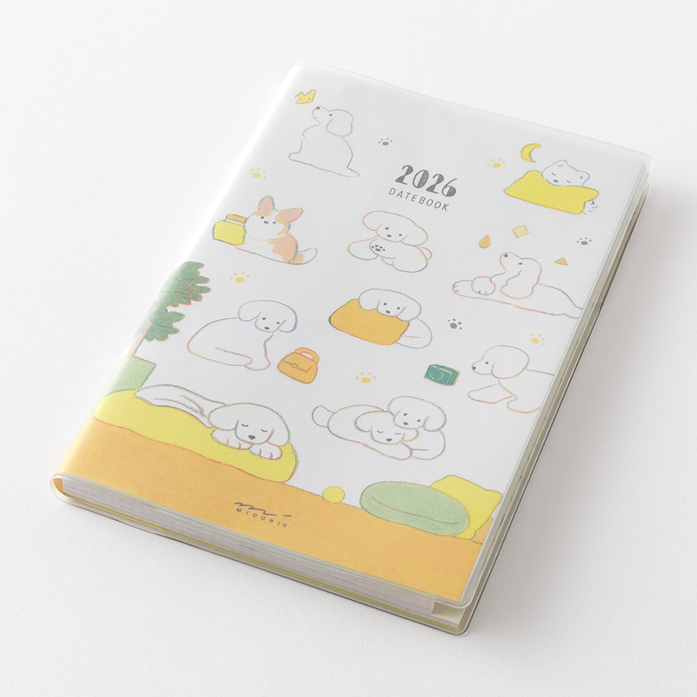 Midori Pocket Diary 2026 B6 Dog