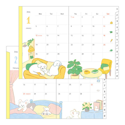 Midori Pocket Diary 2026 B6 Dog