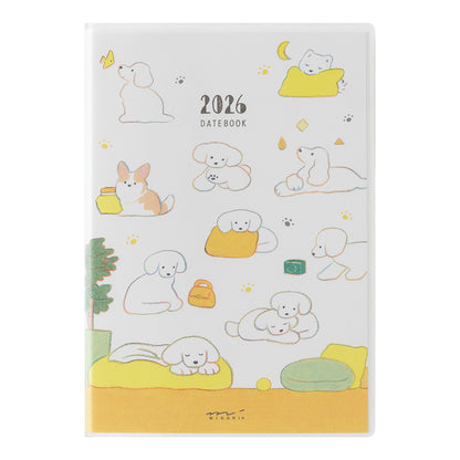 Midori Pocket Diary 2026 B6 Dog