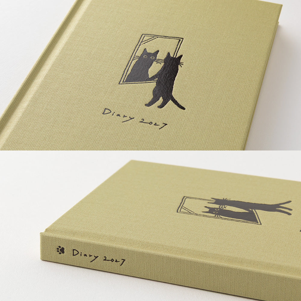 Midori Book Style Diary Cat Beige B6 2027