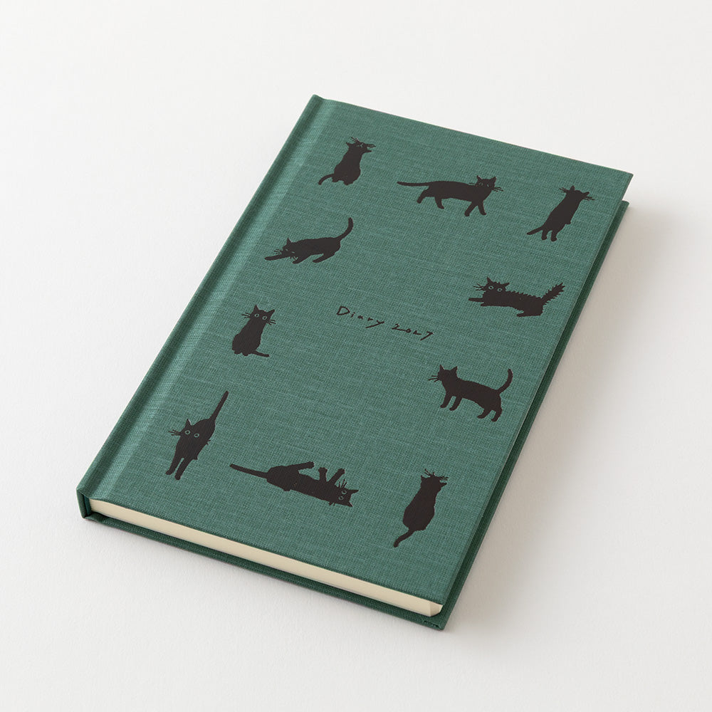 Midori Book Style Diary Cat Green B6 2027