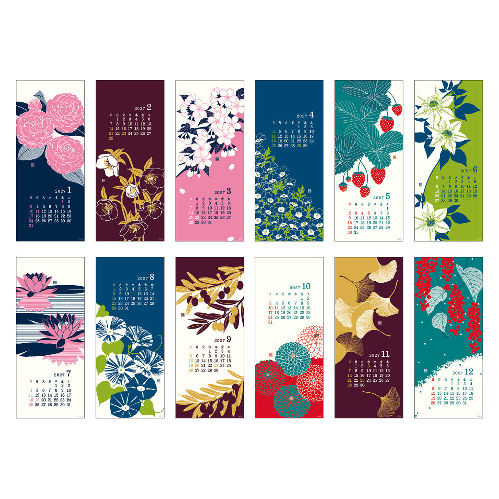 Midori Echizen Muurkalender 2027 Flower (L)