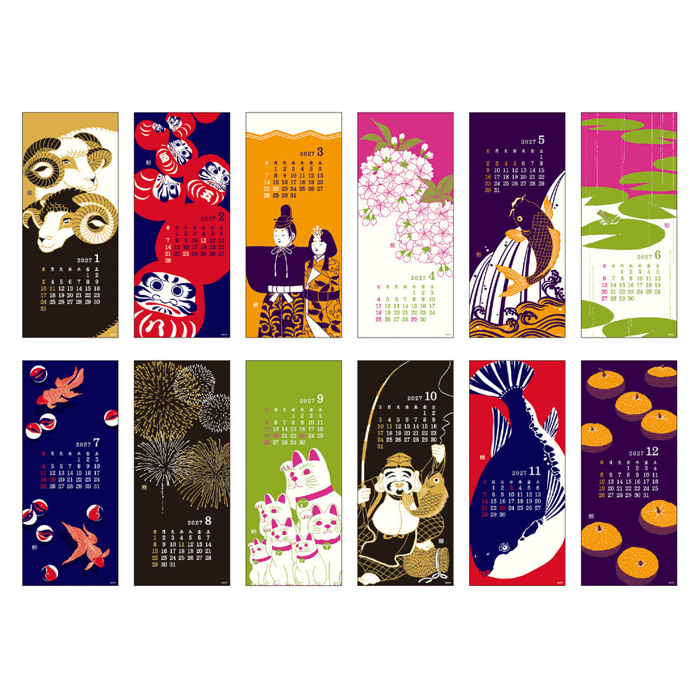 Midori Echizen Muurkalender 2027 Seasonal (L)