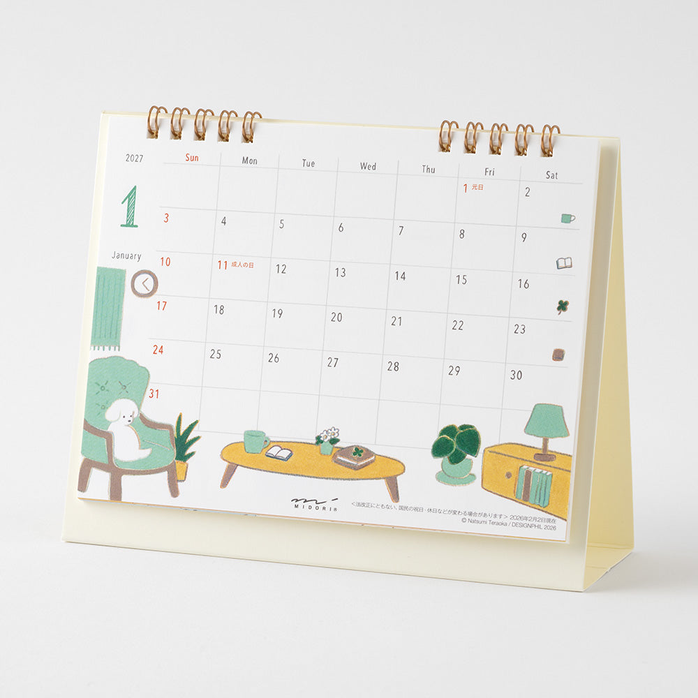 Midori Kalender 2027 Ring Dogs Medium
