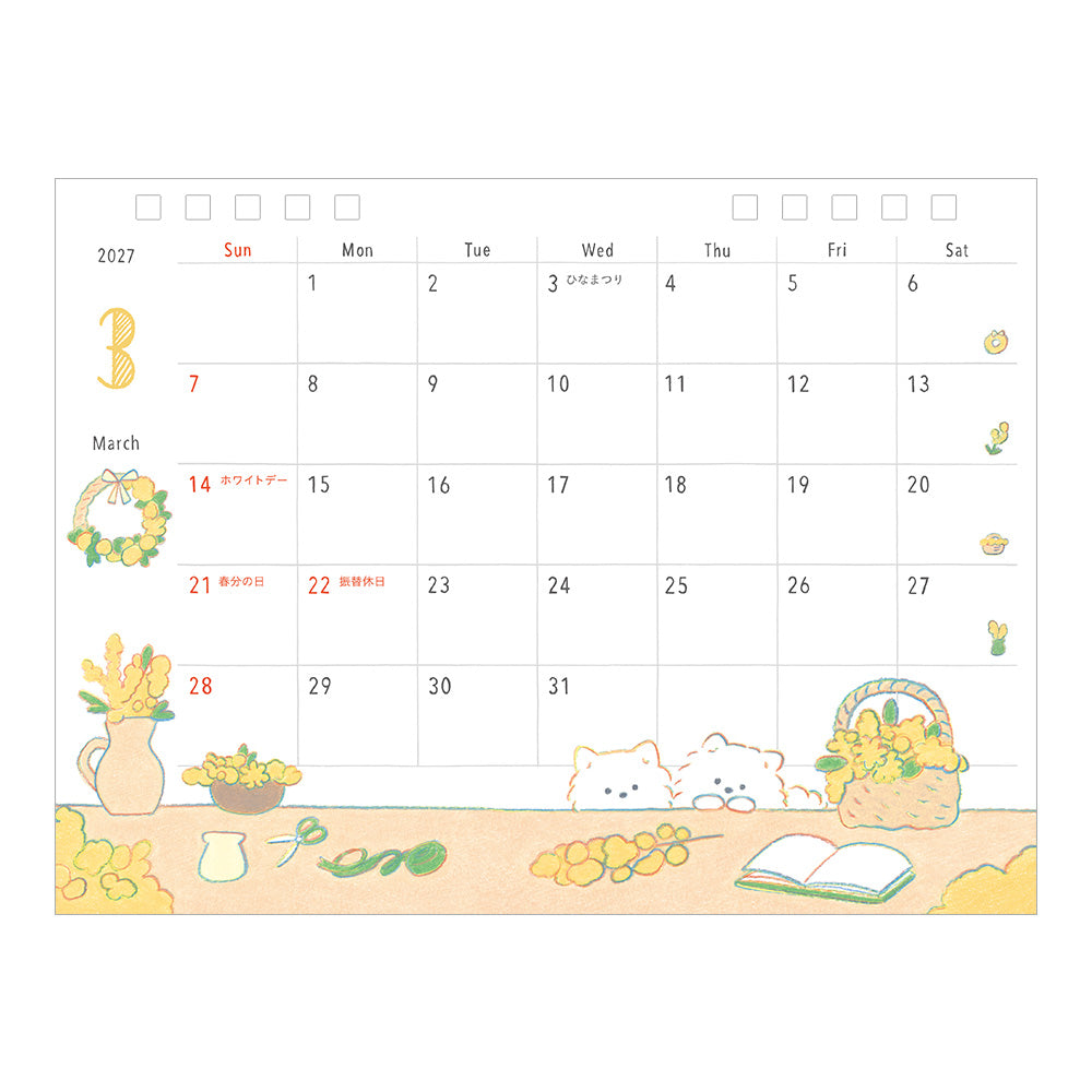 Midori Kalender 2027 Ring Dogs Medium