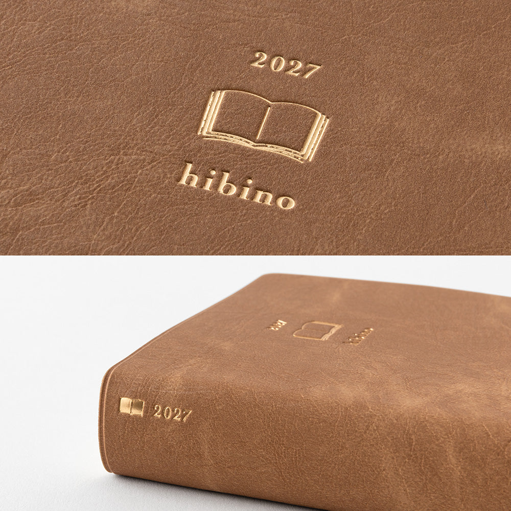 Midori Diary Hibino 2027 A6 Camel