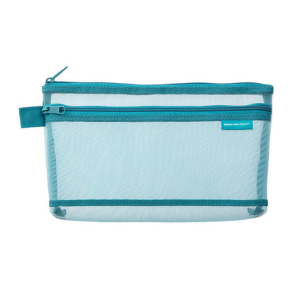 Japanse stationery kopen Midori Mesh Pen Pouch Blue