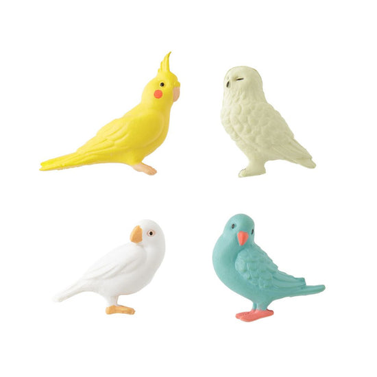 Deze miniatuurmagneet birds van Midori Japan is een feestje voor dierenvrienden