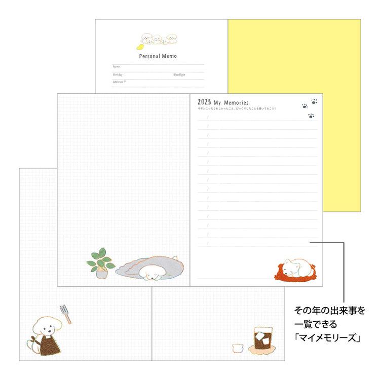 Midori Pocket Diary B6 Dog