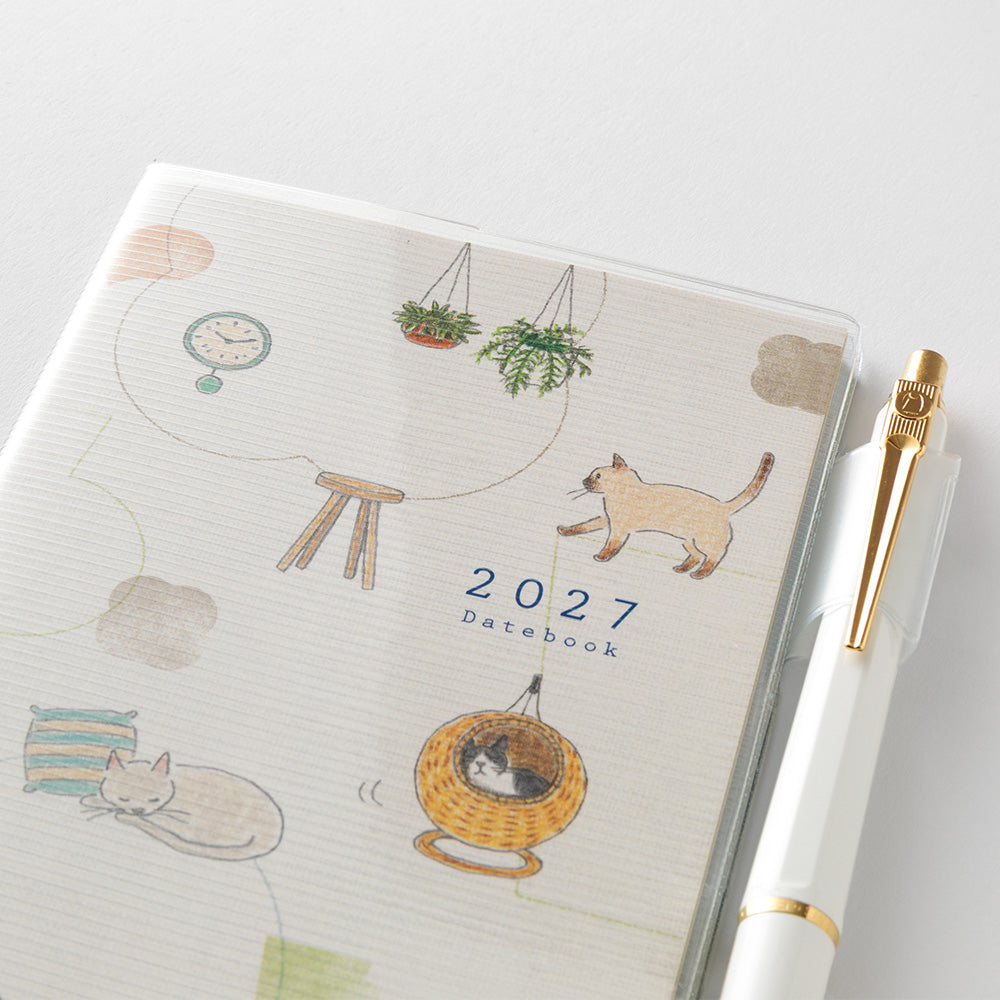 Midori Pocket Diary 2027 Slim Cat