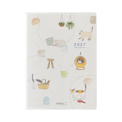 Midori Pocket Diary 2027 Mini Cat