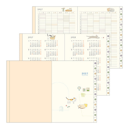 Midori Pocket Diary 2027 Mini Cat