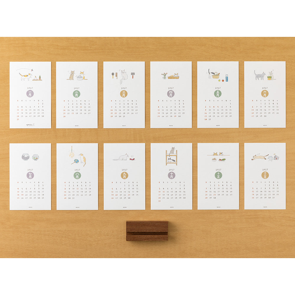 Midori Stand Kalender 2027 Cats