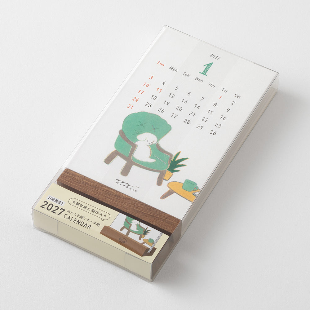 Midori Stand Kalender 2026 Dogs