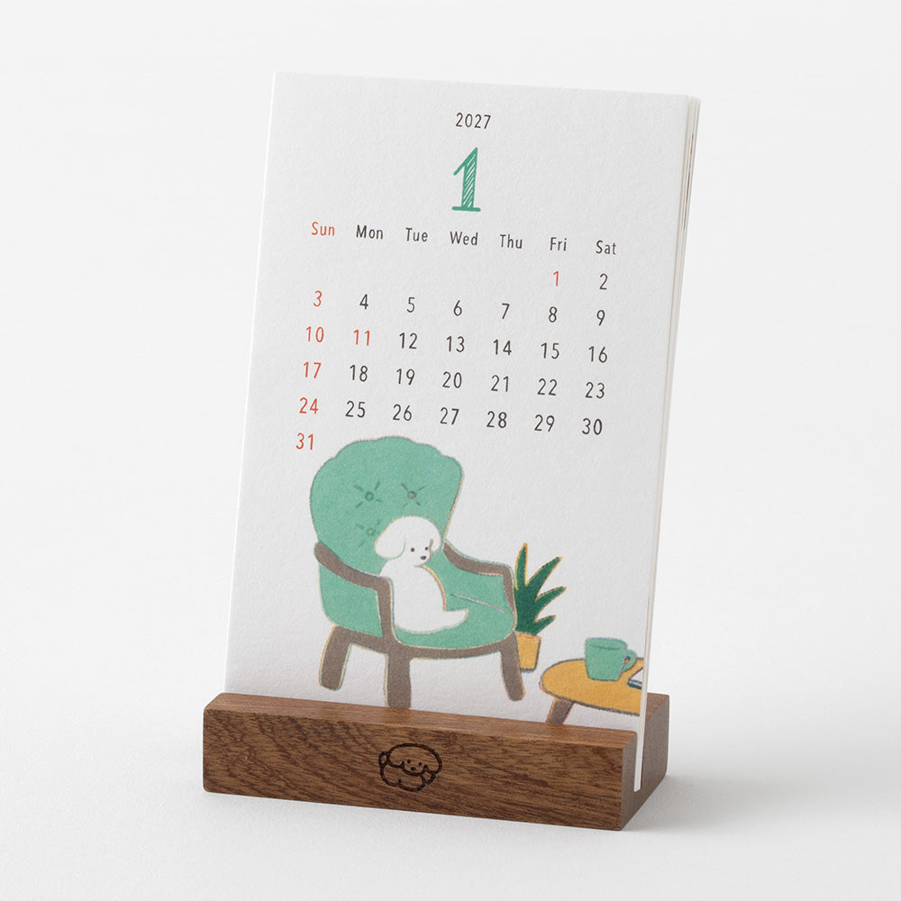 Midori Stand Kalender 2026 Dogs