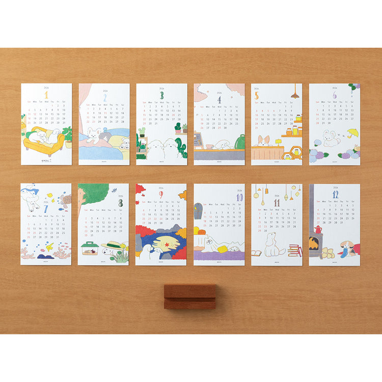 Midori Stand Kalender 2026 Dogs 