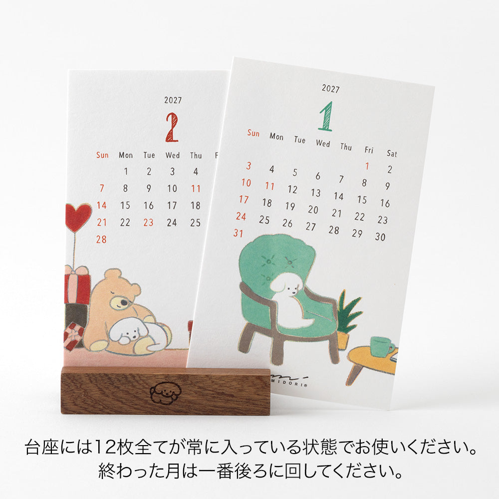 Midori Stand Kalender 2026 Dogs