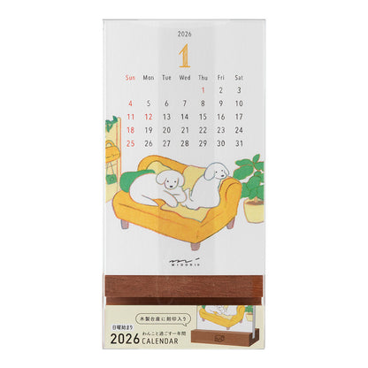 Midori Stand Kalender 2026 Dogs 