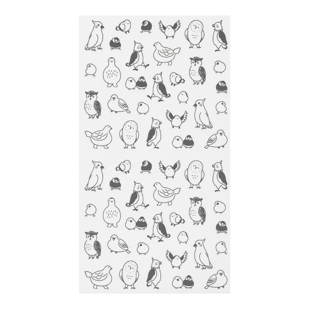 Journal stickers Chatty Birds van Midori voor Japanse stationery fans