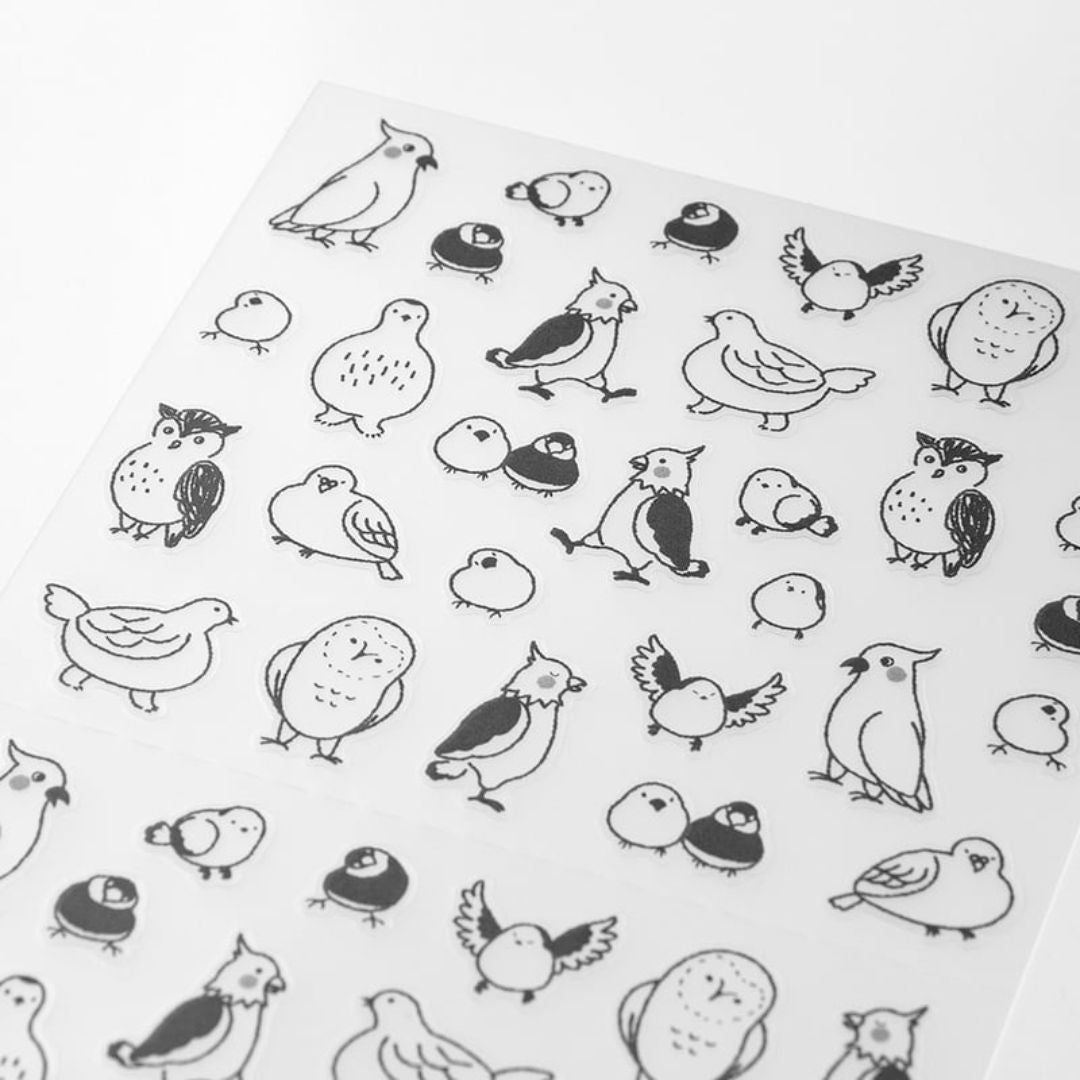 Cadeau idee voor journal fans, Chatty Birds stickers van Midori