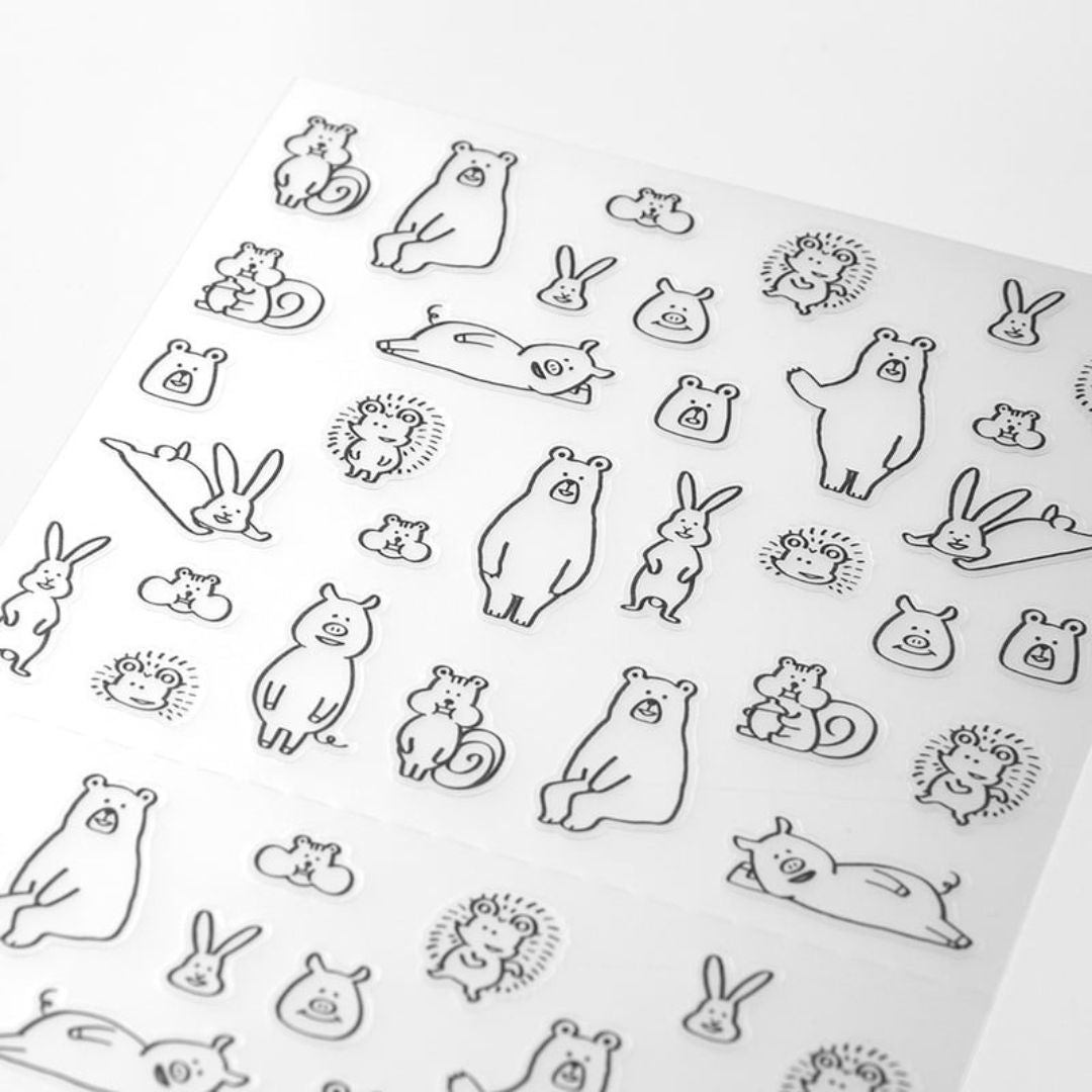 Chatty Forest Animals, journal stickers van Midori