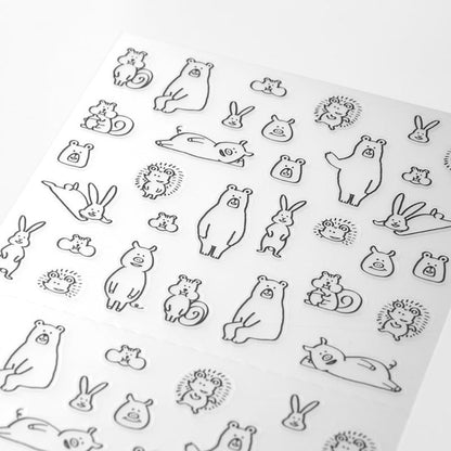Chatty Forest Animals, journal stickers van Midori