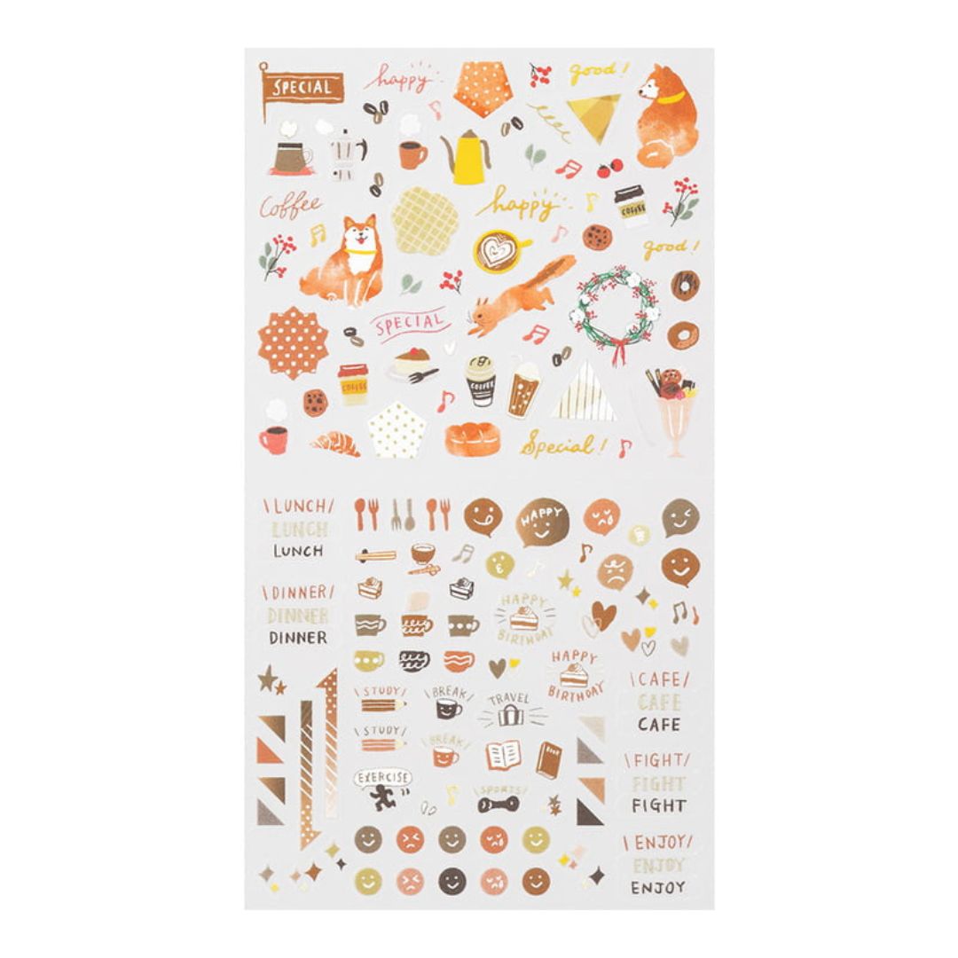 Stickers Color brown van Midori fleuren elke journal op